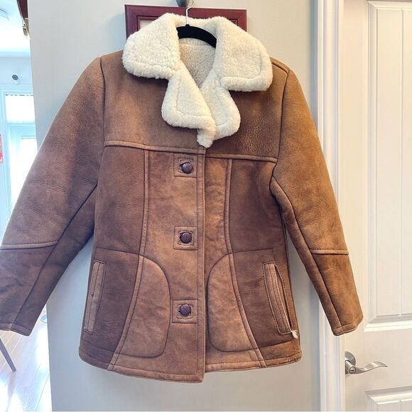 NWOT Genuine Mexican Handmade Suede Sherpa Shearling Coat - Picture 2 of 16